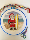 Surfing Santa Cross Stitch Kit