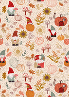 Autumn Gnomes on Dark Cream