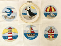 Set of 6 Nautical Cross Stitch Kits