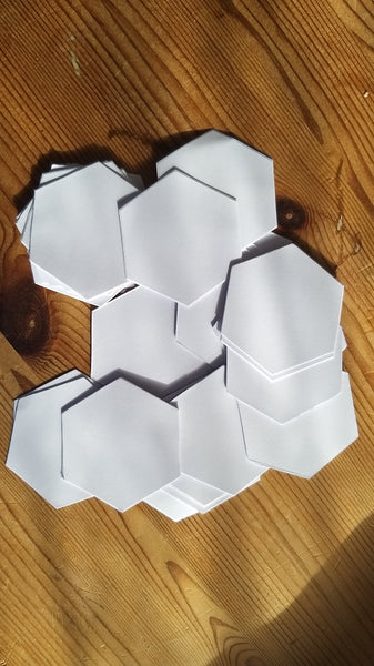 1" hexagons